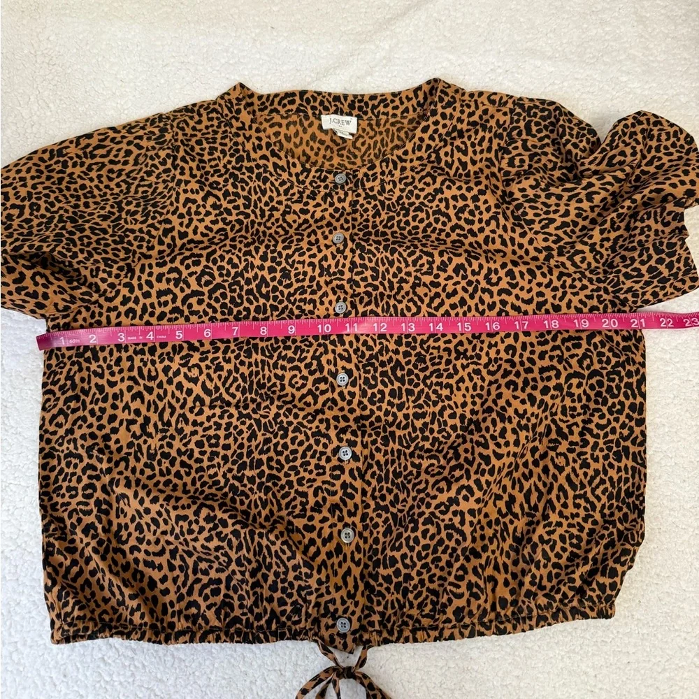 J. Crew puff sleeve tie-waist top